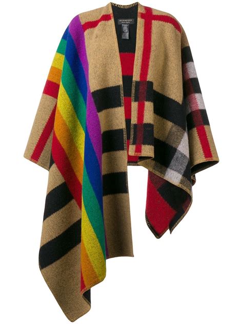 burberry blanket poncho for sale|Burberry rainbow vintage poncho.